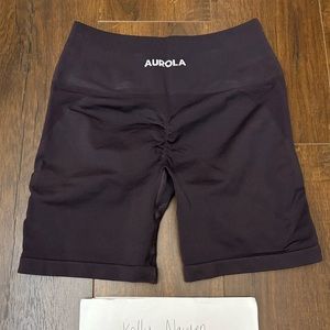 Aurola dark brown shorts small